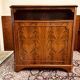 Antique English Chesterfield mahogany bar with bar stools
