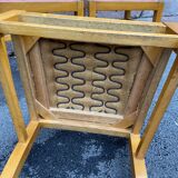 Lot of 4 vintage art deco chairs 1950 mid-century furniture damaged by rené gabriel