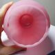 Small twisted pink opaline glass vase, Venetian Murano/Empoli vintage.