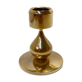 Brass candle holder height , design AS Mussen gold plated 24 carat Denmark 1960