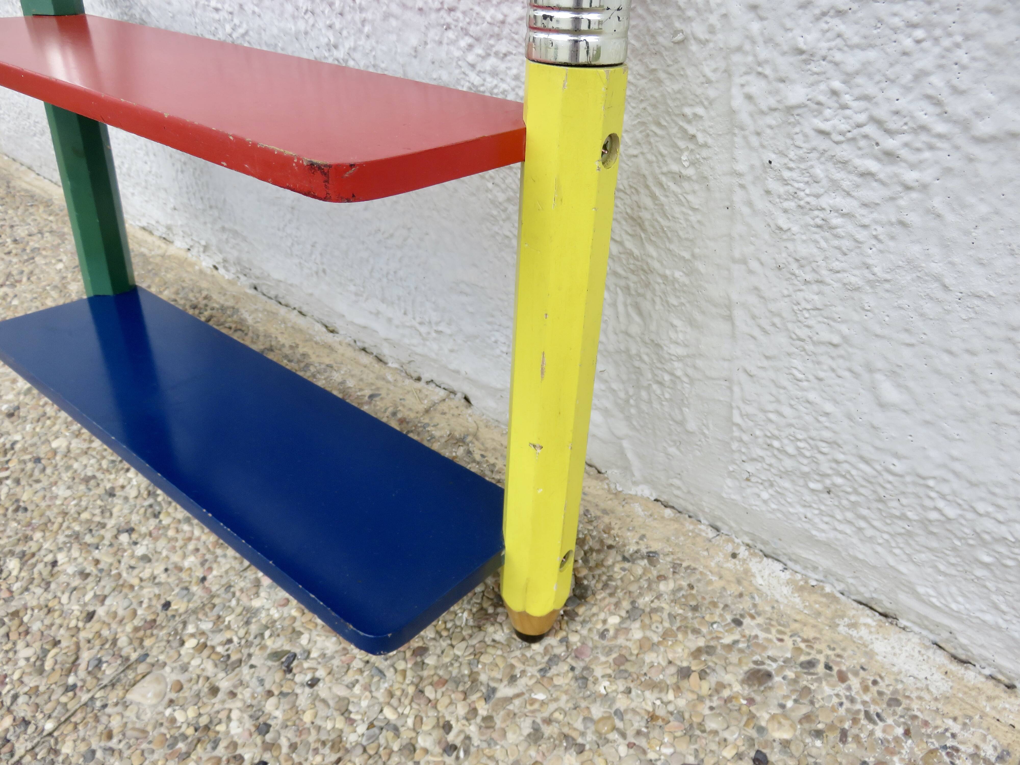 "Pencil" wall shelf designed by Pierre Sala, 1980