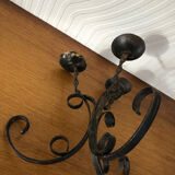 Vintage forged 3 candle holder
