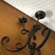 Vintage forged 3 candle holder