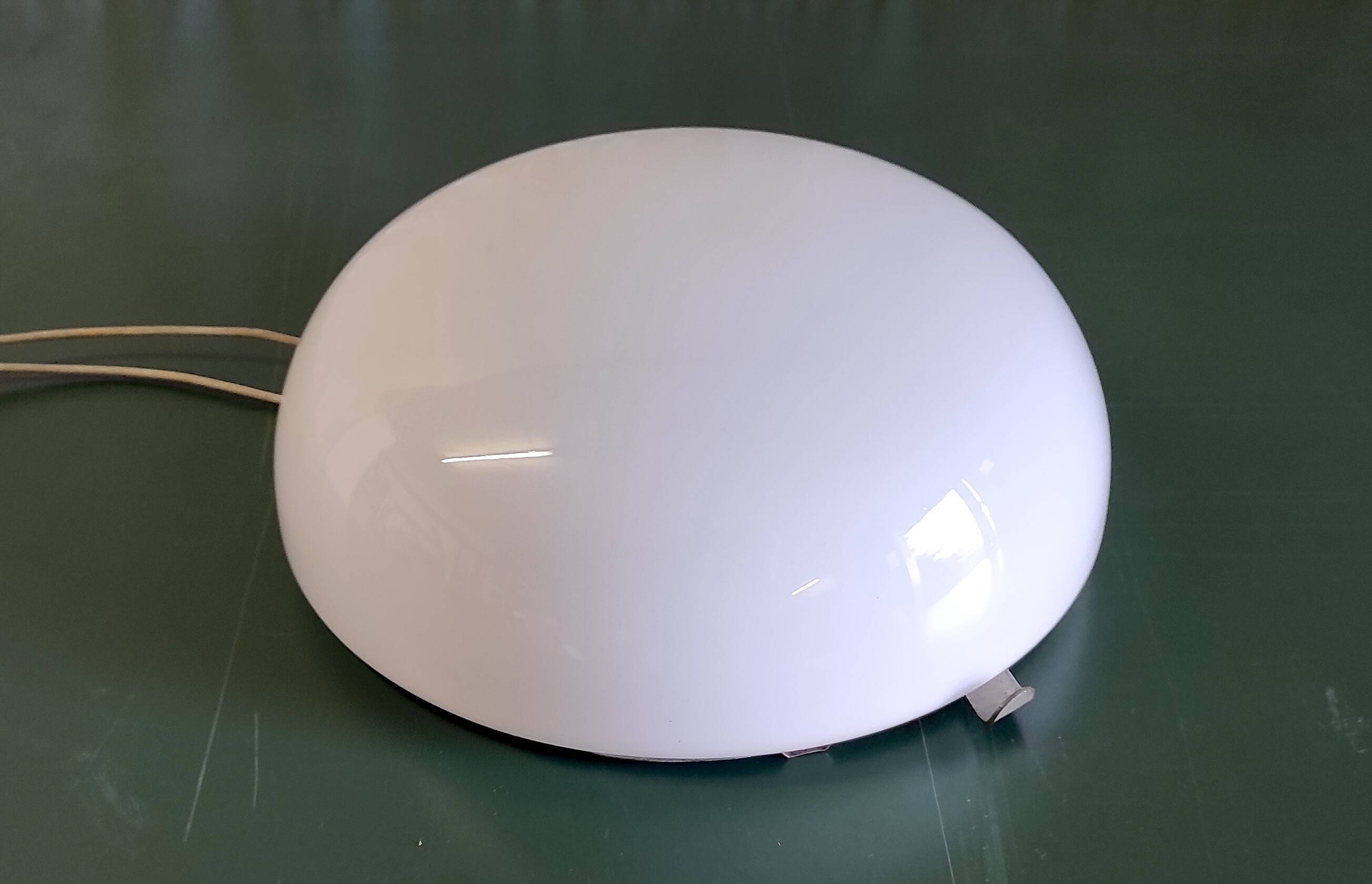 Opaline globe ceiling or wall light, diameter 25 cm - mid-20th century