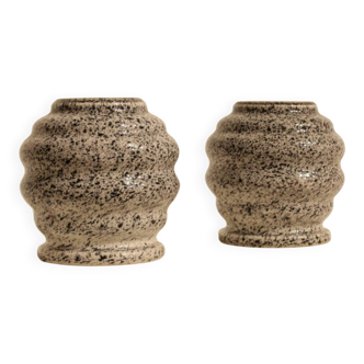 2 faux marble pots - La croix d'Ossau, ceramics from the Pyrenees