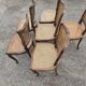 Serie de 6 chaises Louis XV bois et cannage