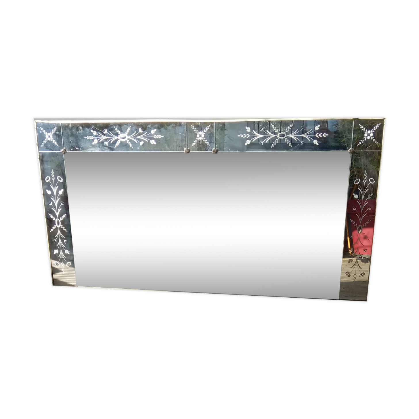 Venetian art deco brasserie mirror - 92x180cm