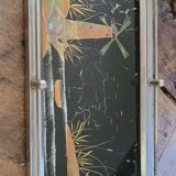Plateau en verre peint 30's