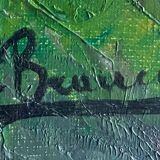 Tableau HST "Landscape with Poppies and Wheat Field" J. De Beaucourt (school).