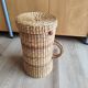 Vintage raffia wicker basket bowling bag