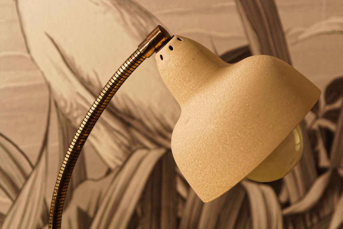 Flexible bedside lamp, Aluminor, 60s
