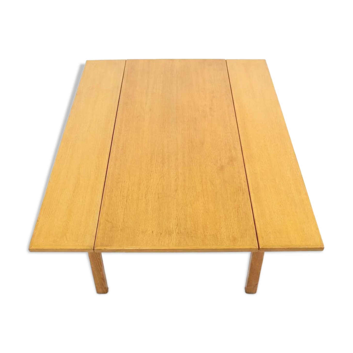 Modular vintage Scandinavian dining table in oak, 1970s.