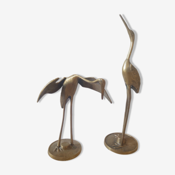 Brass heron duo