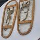 Old snowshoes made of wood and hoses