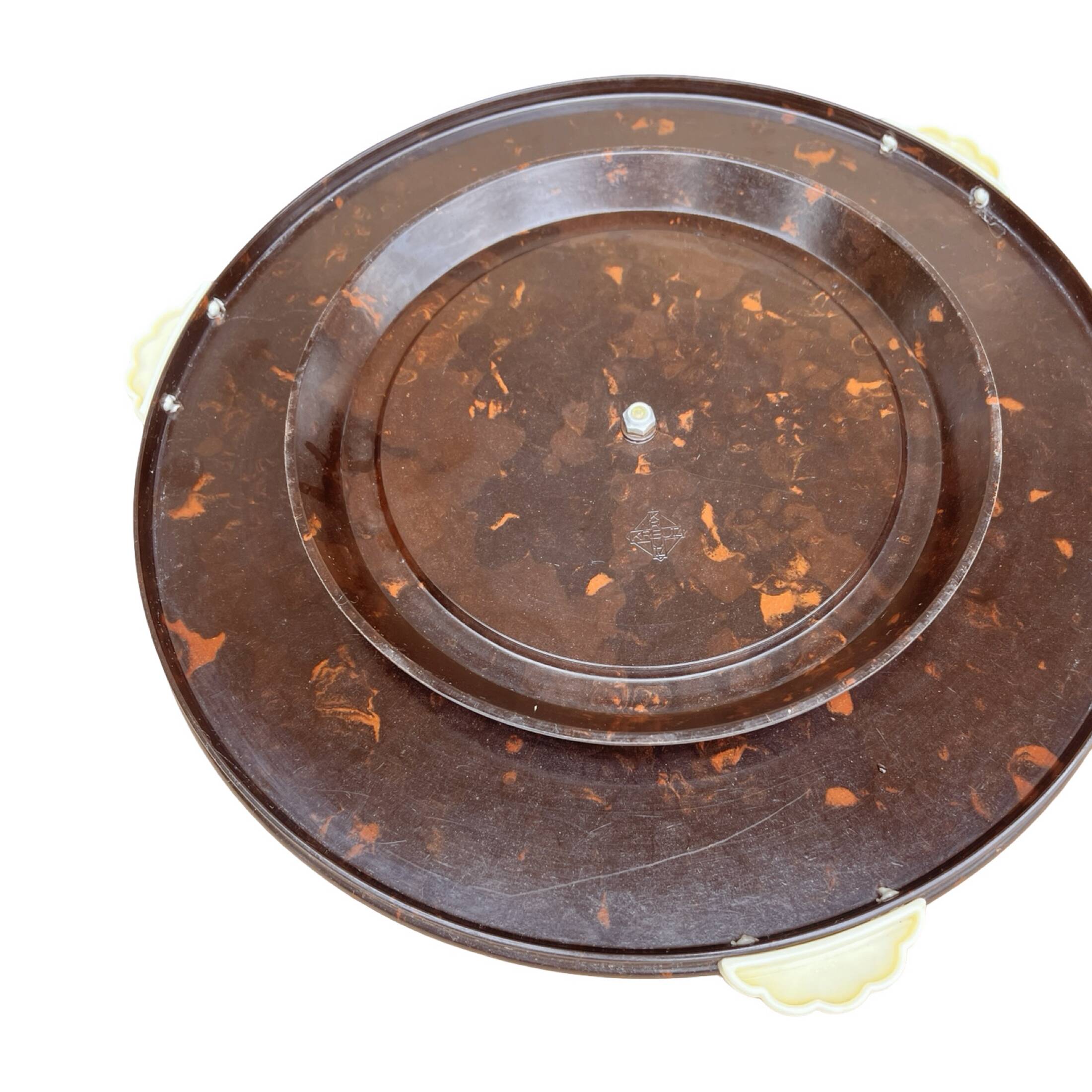 Bakelite rotating tray Kreutz in Art Deco style, Germany, 1930s.