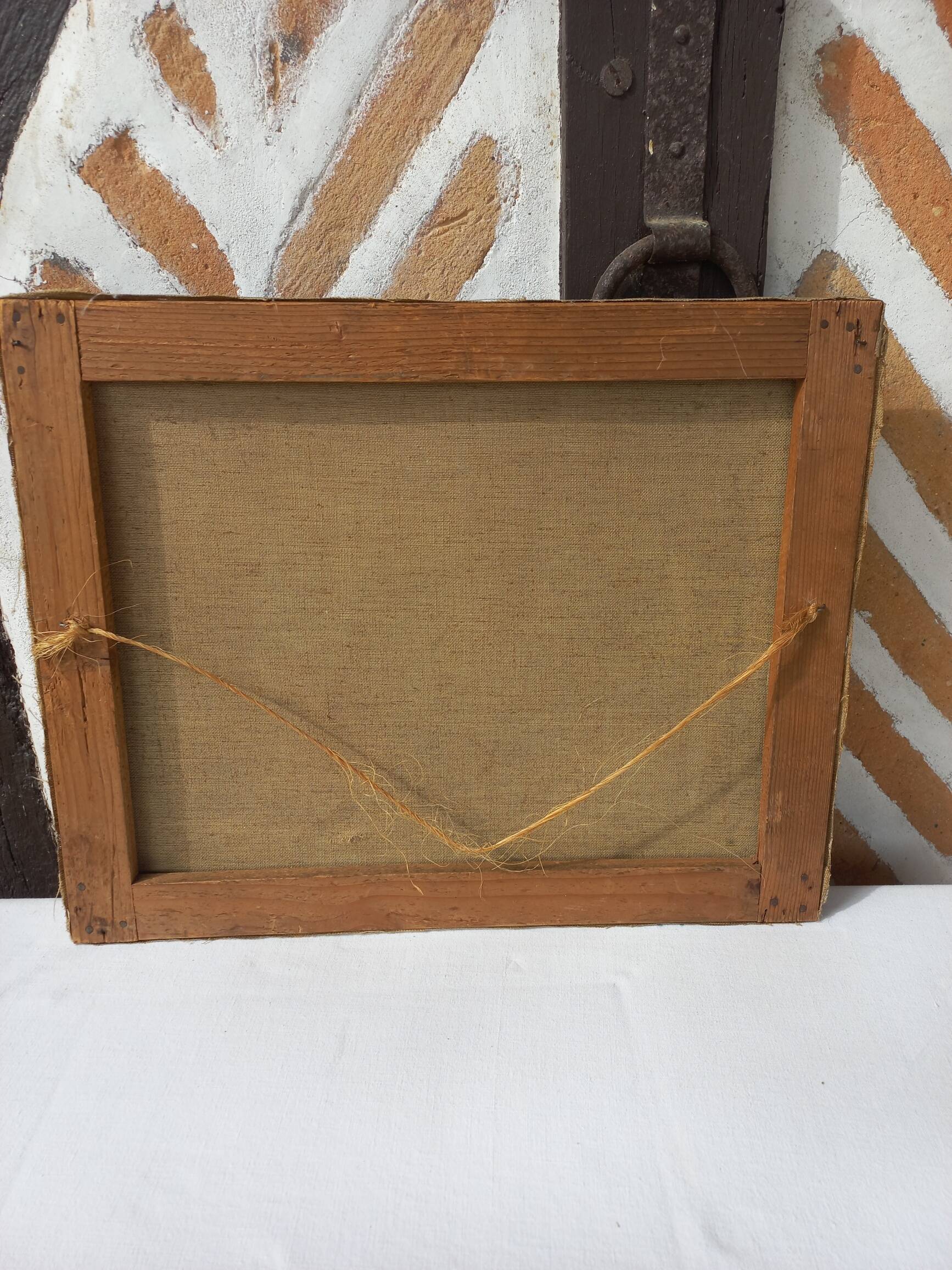 Still life painting, oil on canvas, with a bowl of grapes