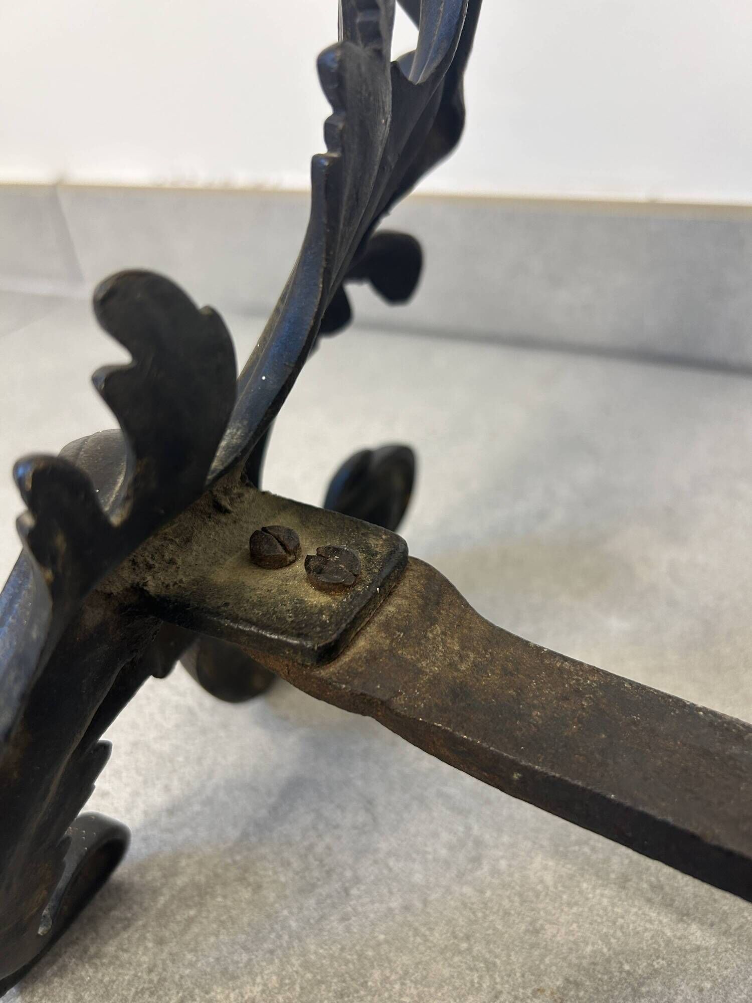 Beautiful pair of bronze andirons - 19th century