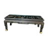 Table basse avec incrustations de pierre nacre et ivoire