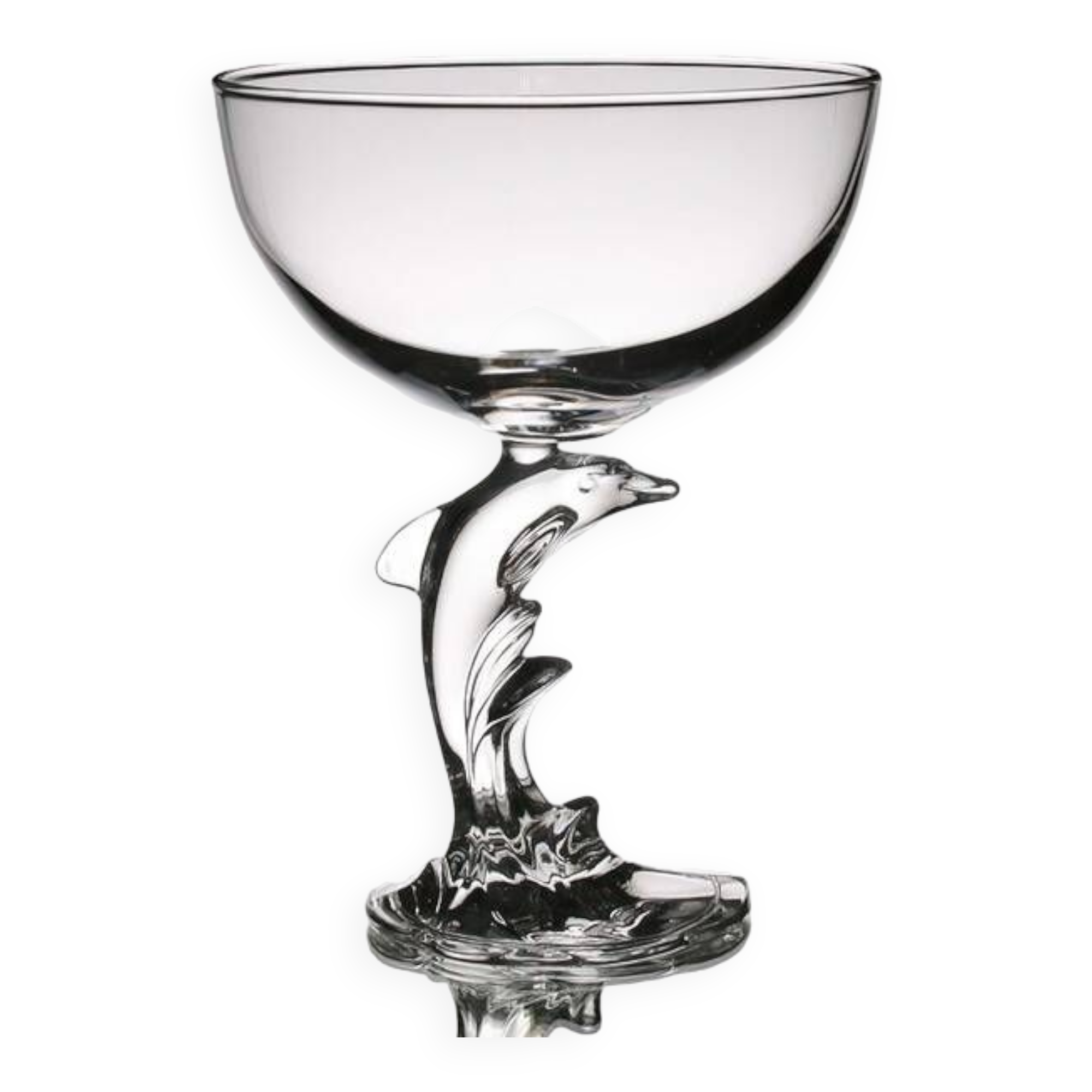 Coupe en cristal de JG Durand pied dauphin