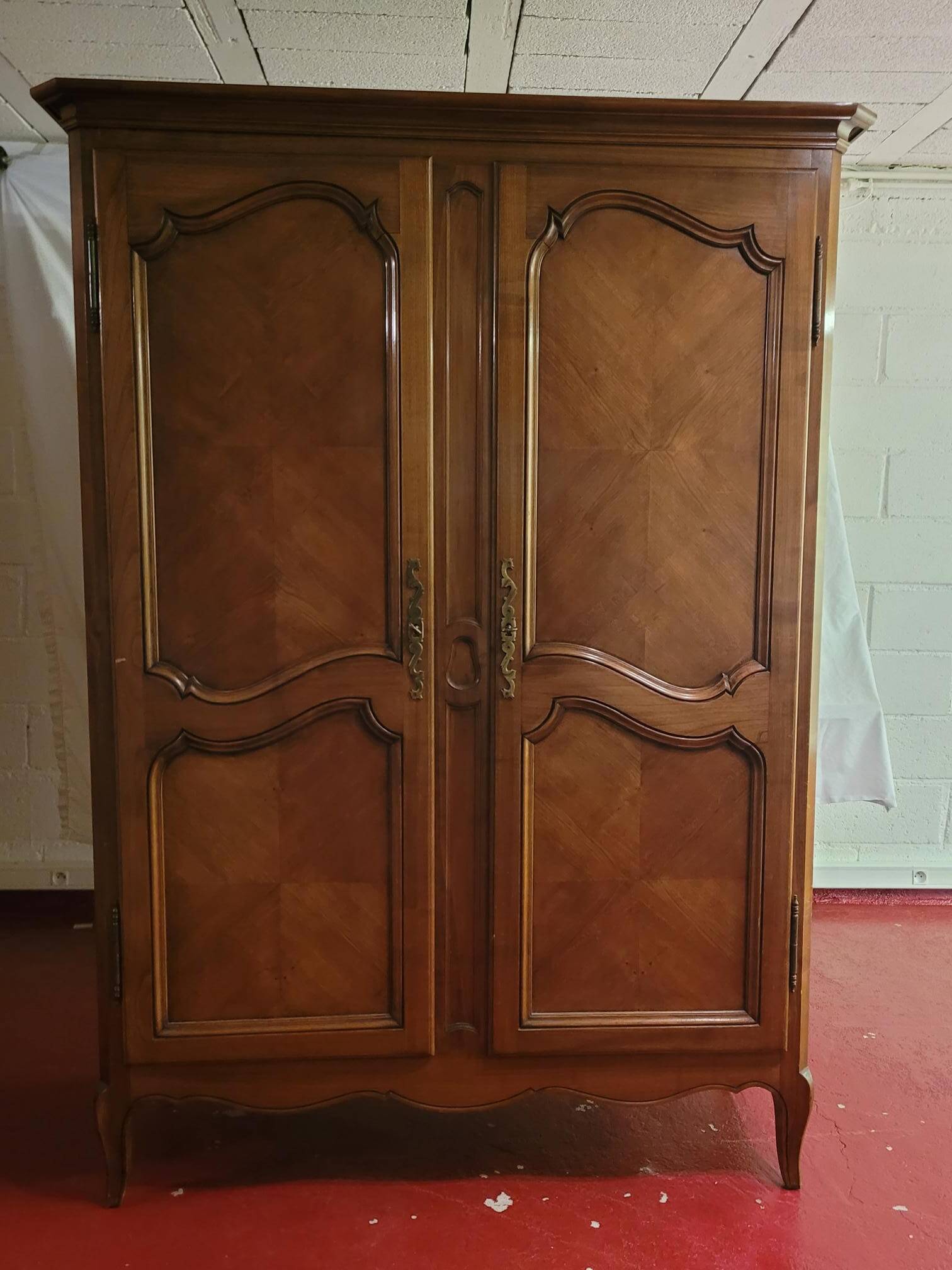 Cherry veneered wardrobe