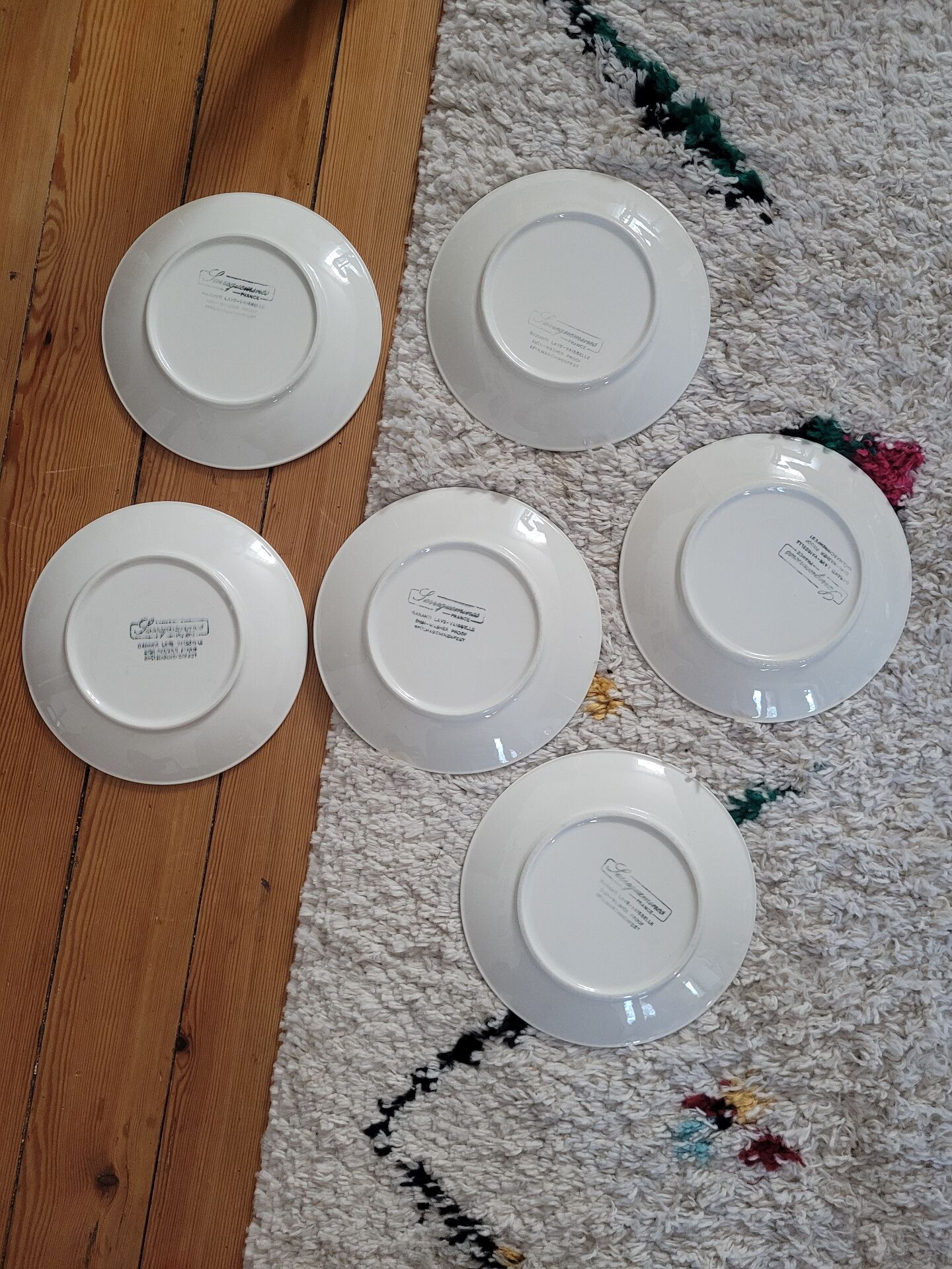 Lot de 6 assiettes à dessert Sarreguemines