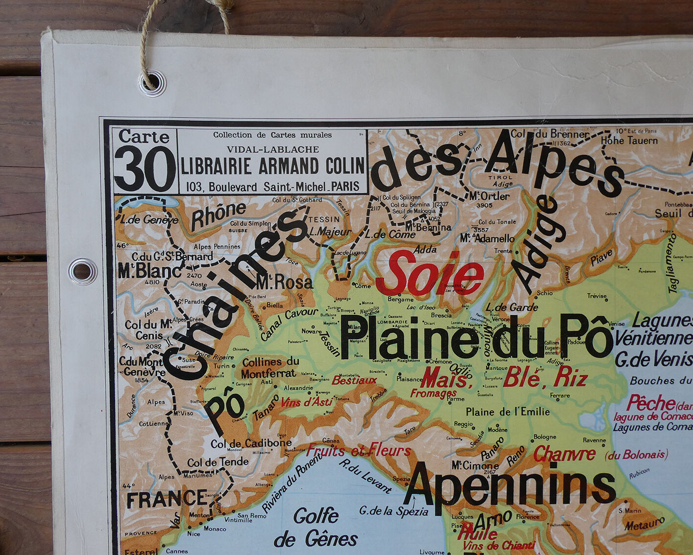 Italy's ancient school map no.30 Vidal Lablache