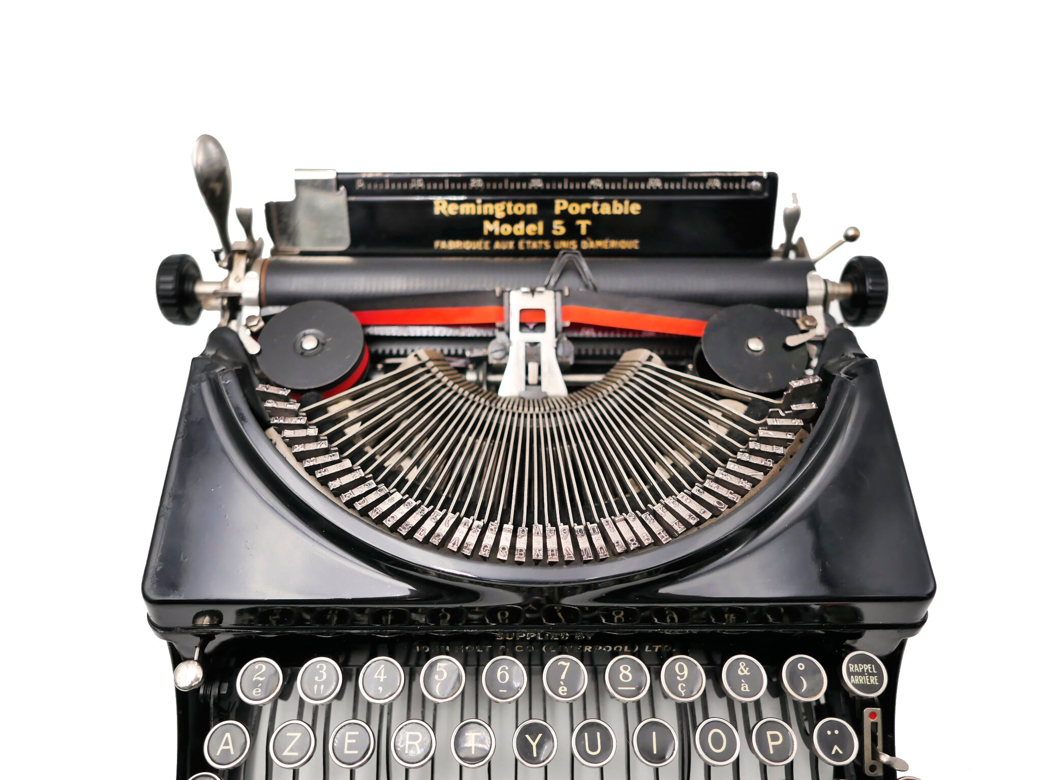 Typewriter Remington model 5T black usa revised ribbon new