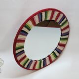 Round Wall Mirror Frame Crochet Bohemia Knitting