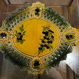 Ceramic plate Vallauris - Pierced decoration Olives - 1950s