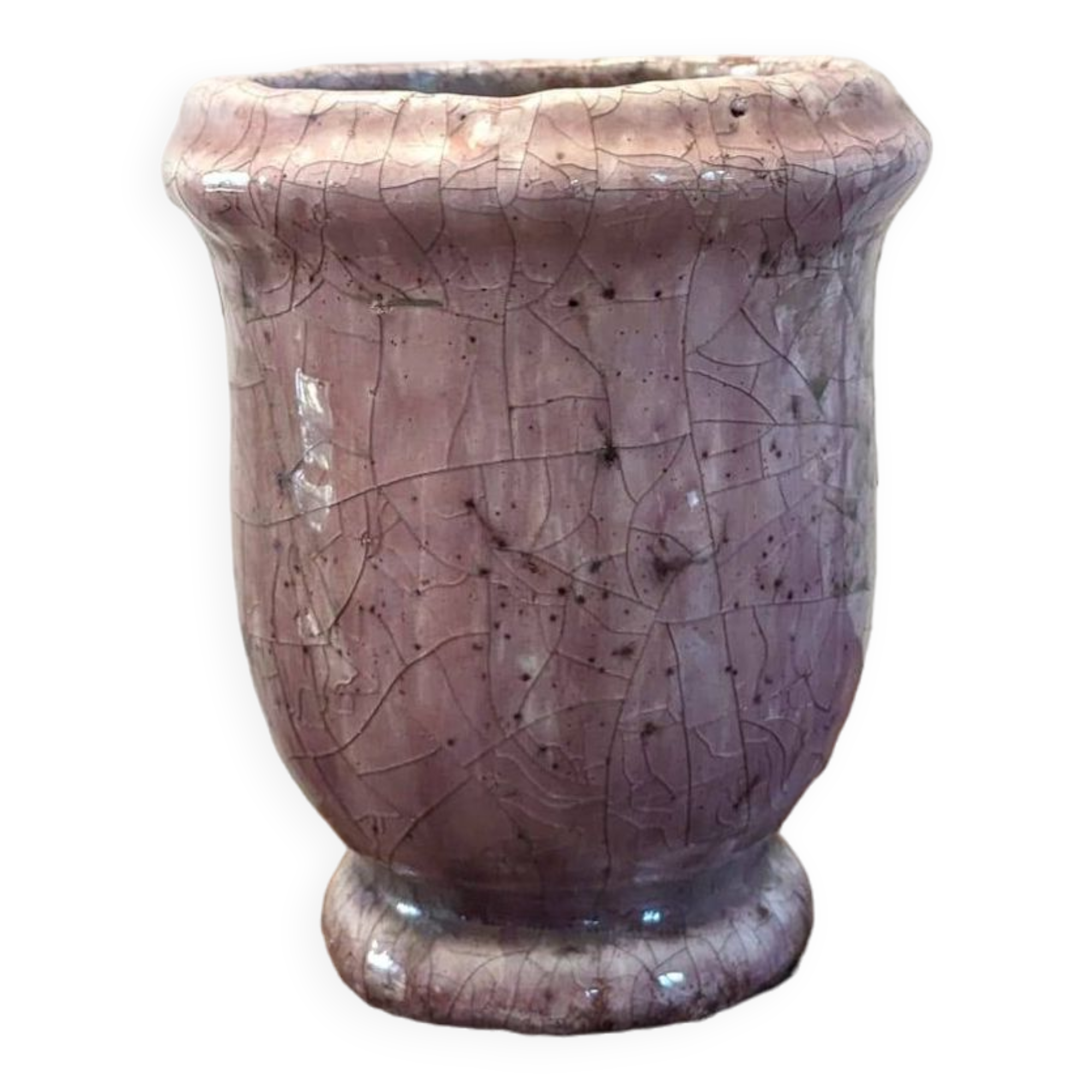 Light purple glazed ceramic vase
