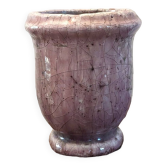 Vase en céramique émaillé violet clair