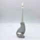 Brushed aluminum "Space Age" candlestick/vase, 1970s