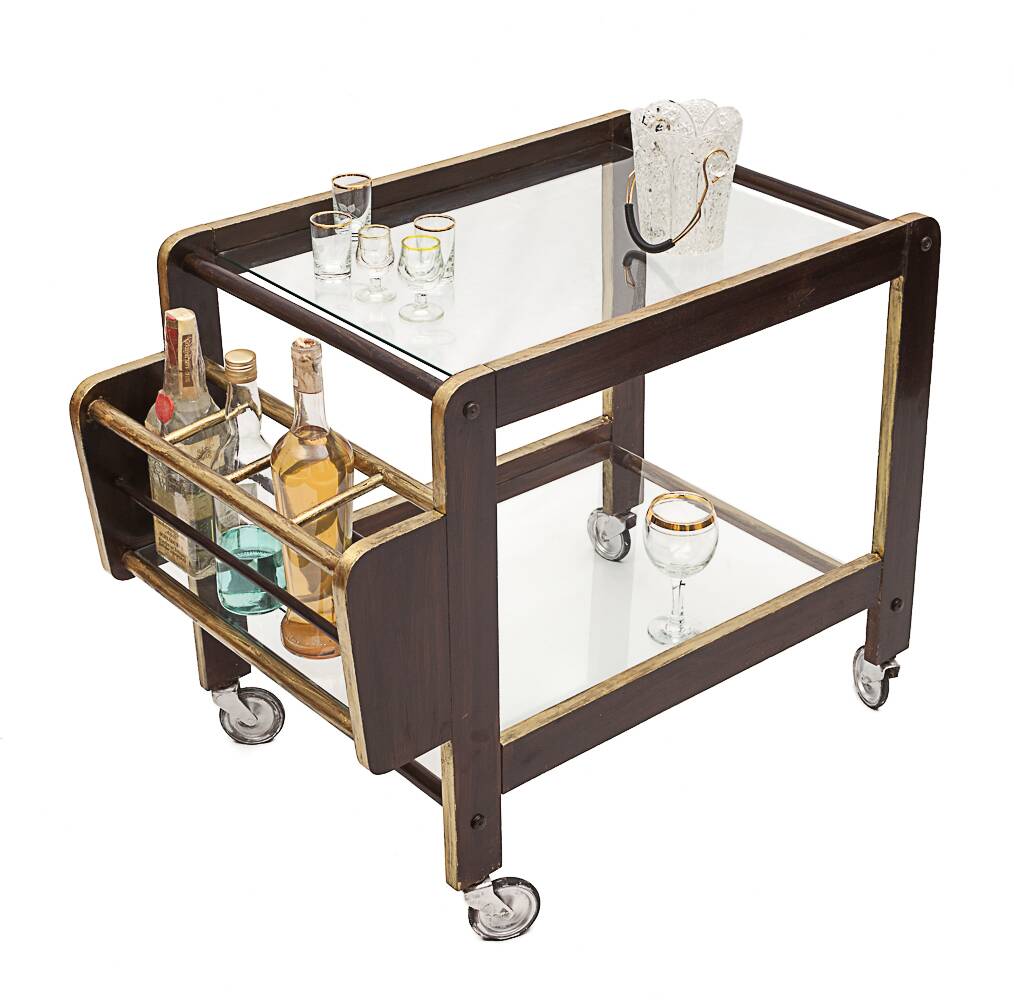 Vintage trolley on wheels