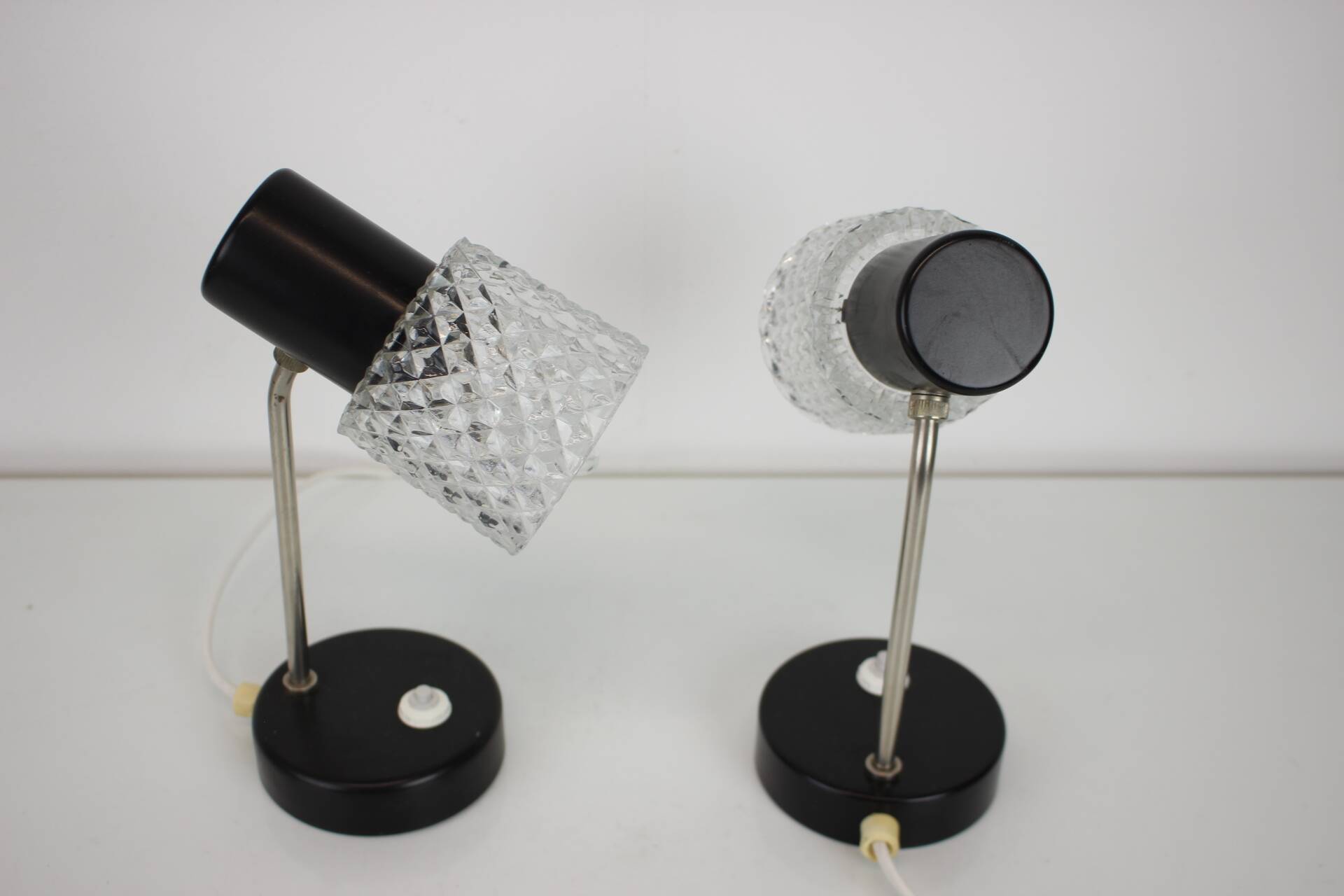 1960s Pair of Table Lamps by Kamenický Šenov, Czechoslovakia