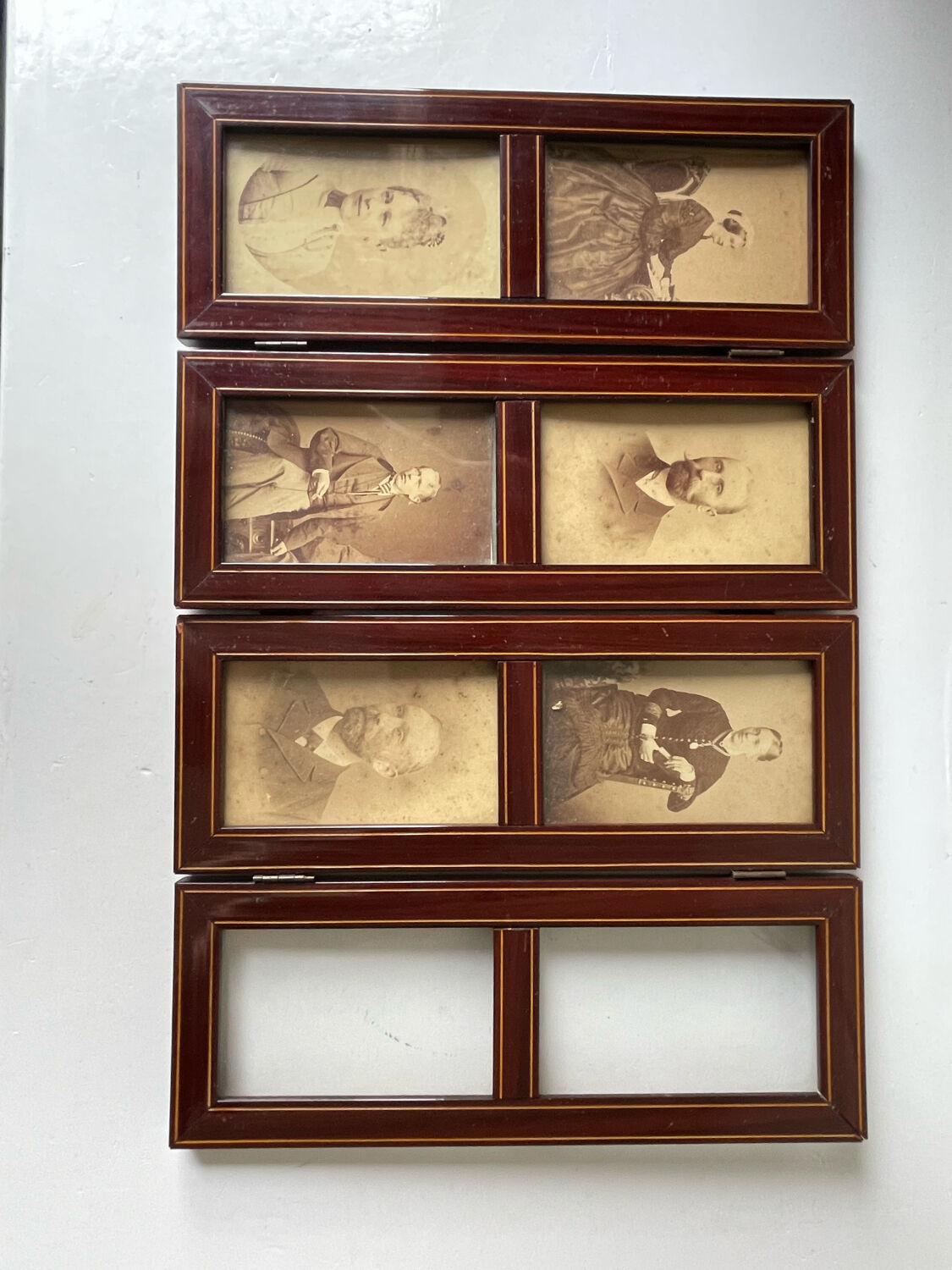 1800’s wooden foldable picture frame