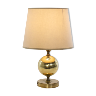 Lampe en laiton sphère design 1960