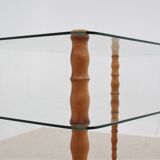 Table basse italienne à double étagère des années 1940