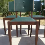 Chaises Art Déco restaurées, lot de 6