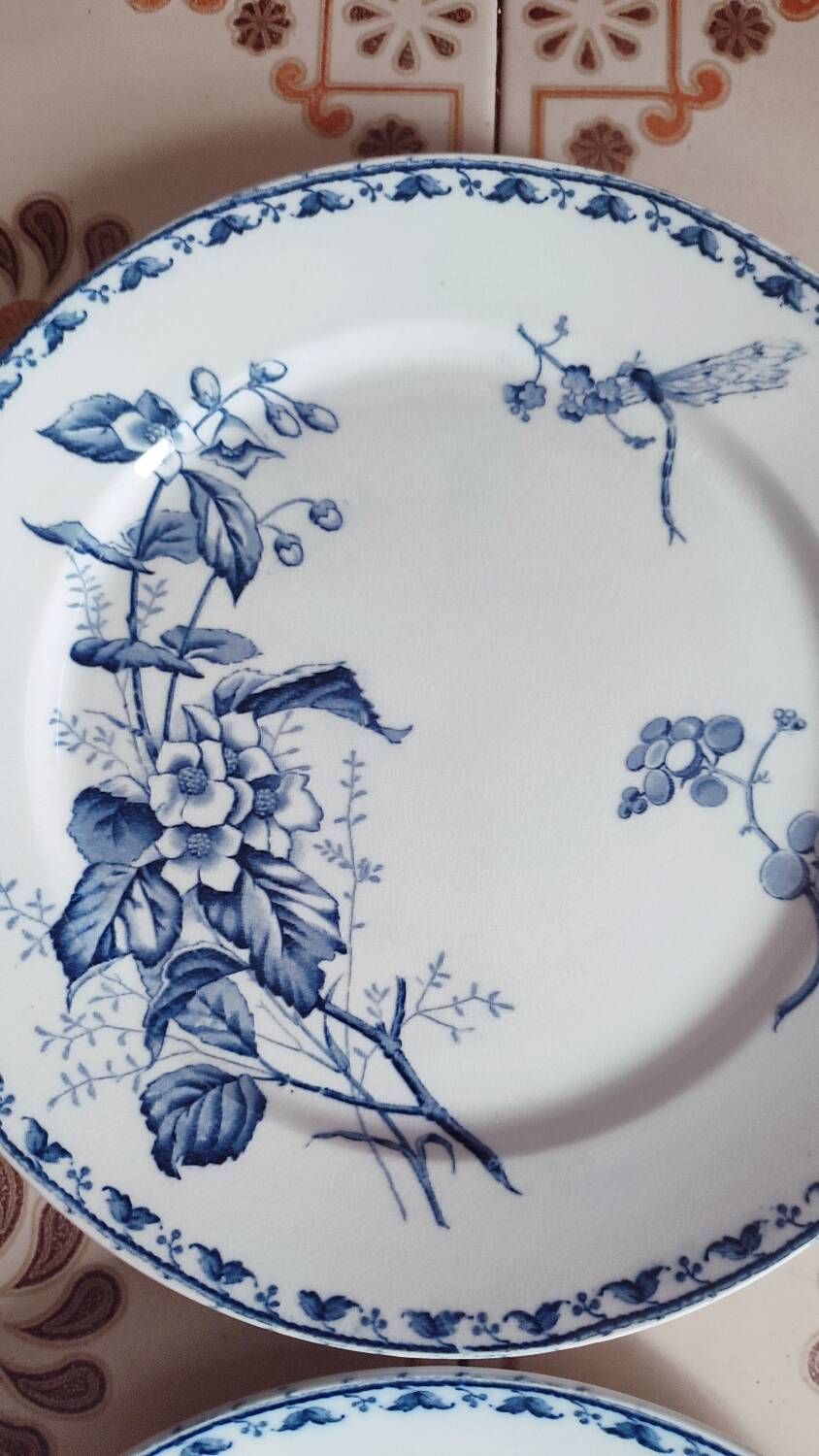 5 Carmen dinner plates by UetC Sarreguemines