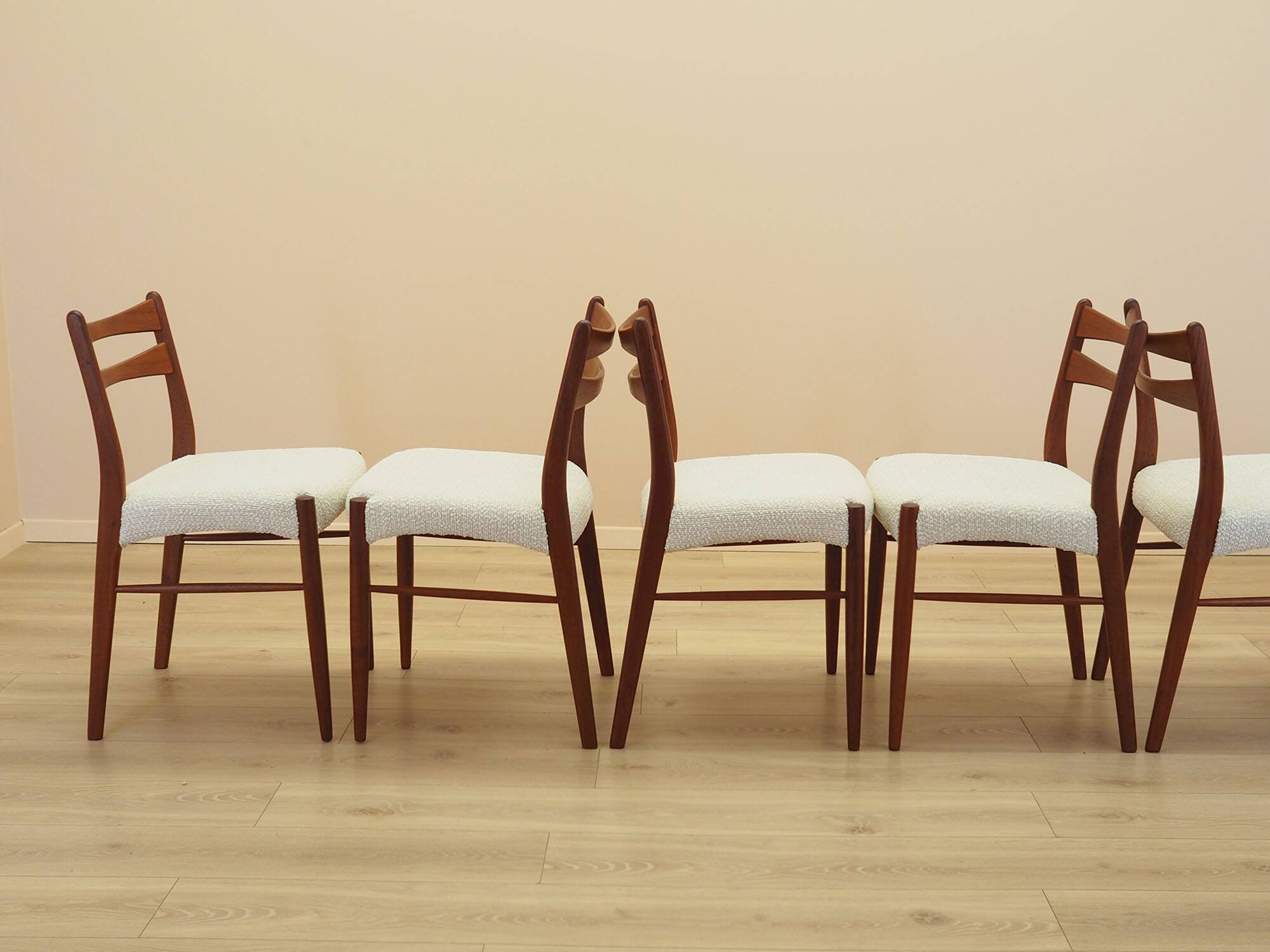 Set of six teak chairs, Danish design, 1960s, made in Denmark