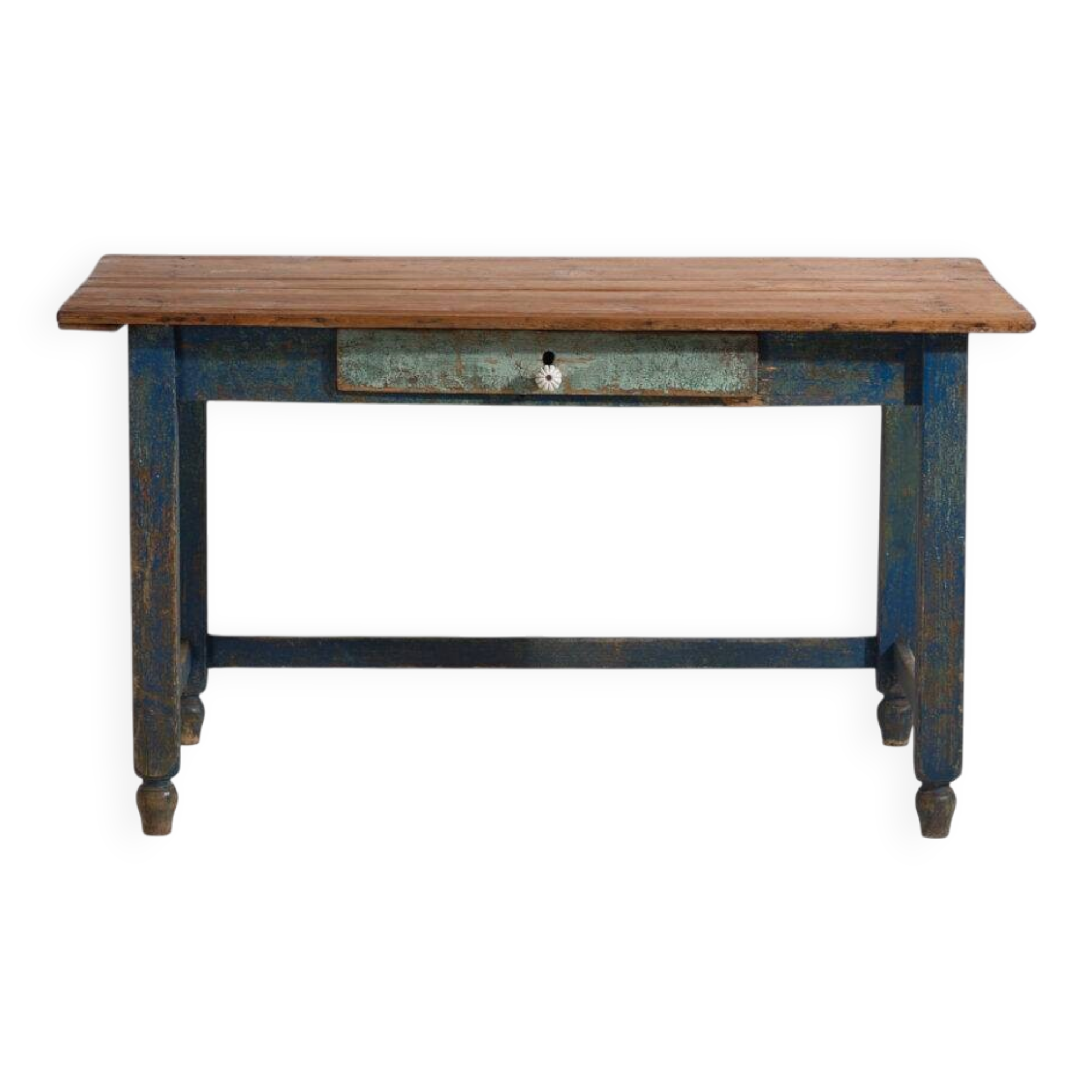 Rustic pine work table – Central Europe, circa 1900