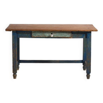 Rustic pine work table – Central Europe, circa 1900