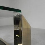 Belgo Chrom coffee table with 2 glass plates, 1970s