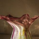 Vase italien en verre soufflé.
