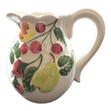 Fruit decoration pitcher in slip