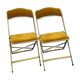 Lot de 2 chaises pliantes en velours