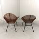 Rattan easy chairs by Rohé Noordwolde, Netherlands 1950-60’s