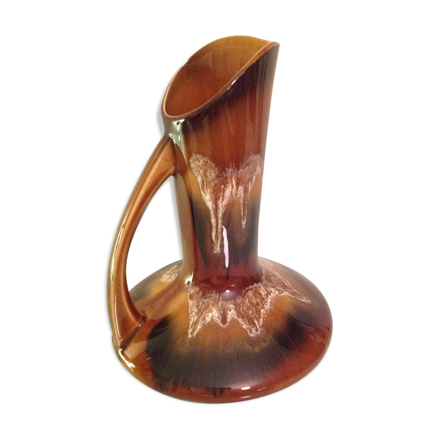 Jug with handle ceramic sarreguemines