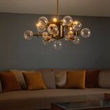 Space Age Brass Candlestick, 1970s, Czechoslovakia