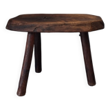 Brutalist tripod tree trunk bench